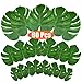KUUQA 60 Pcs Tropical Leaves Party Decoration Artificial Tropical Palm Monstera Plant Leaves Imitation Leaf for Hawaiian Luau Aloha Party Jungle Theme BBQ Birthday Party Supplies 3 Sizes