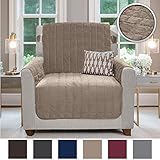 Gorilla Grip Original Velvet Slip Resistant Luxurious Chair Slipcover Protector, Seat Width Up to 23