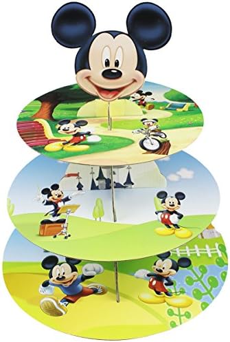 Betop House 3-Tire Mickey Mouse Themed Party Cupcake Dessert Stand