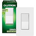 Lutron Sunnata On/Off Accessory Switch with Wallplate, only for use with Sunnata LED+ Dimmers, ST-ASW-WH, White