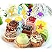 Mtlee 39 Pieces Glitter Mermaid Theme Cupcake Toppers for Baby Shower Birthday Party, Including Mermaid, Seahorse, Seashell, Fishtail, Starfish