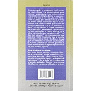 El tema de nuestro tiempo/ The Theme of Our Times: Prologo Para Alemanes/ Foreword for Germans (Obras De Ortega Y Gasset/ Works of Ortega Y Gasset) (S