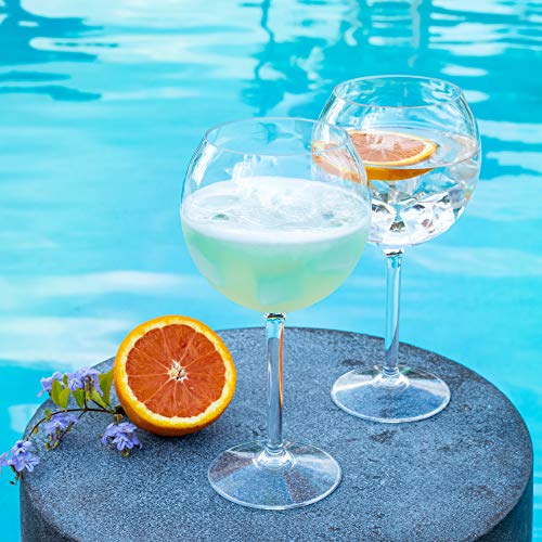 Floating Wine Glasses for Pool (18 Oz Set of 2) Pool Wine Glasses That Float Shatterproof