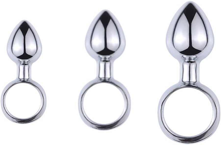 Dingcaiyi Tapones Anales Mujer Principiante Acero Inoxidable Anillo De Seguridad para Tirar Altamente Eufórico para Hombre Mujer