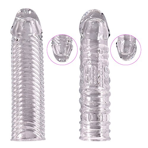 2-PCS-Preservativo-Maschile-Trasparente-Estensibile-Preservativo-Realistico-Del-Pene-A-Spirale-Dispositivo-Contraccettivo-Per-Coppie-Eiaculazione-Ritardata-Riutilizzabile