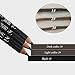 TC Joy Waterproof Eyebrow Pencil, with Pencil Sharpener and Brow Brush, Dark coffee-3#