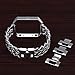 For Fitbit Blaze Bands with Metal Frame Small,Austrake Replacement Stainless Steel Chain Bands with Frame for Women Men Silver