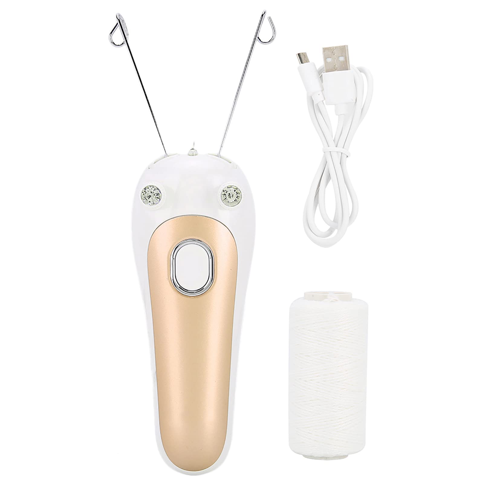 Jadeshay Facial Hair Remover,Electric Thread Epilator Women's Beauty Whole Body USB Charging Cotton Thread Epilator,Physical Hair Removal Tool Device for Face, Arms and Legs