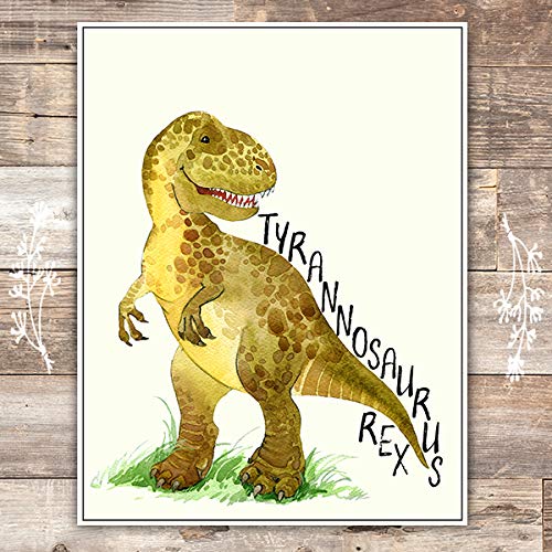 Dinosaur Bedroom Decor Wall Art Prints (Set of 4) - Unframed - 8x10s