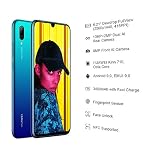 Huawei-P-Smart-2019-64-GB-621-Inch-2K-FullView-Dewdrop-SIM-Free-Smartphone-with-Dual-AI-Camera-Android-90-Single-SIM-UK-Version-Aurora-Blue