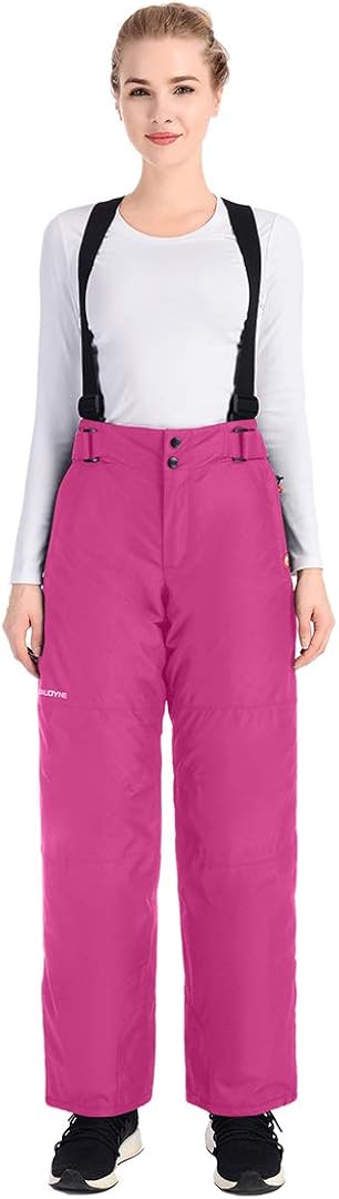 Amazon.com : qualidyne Women's Snow Ski Bib Pants 10000mm Waterproof Insulated Snowboard 