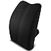 Memory Foam 3D Ventilative Mesh Lumbar Support Back Cushion Pillow to Properly Align the Spine and Ease Lower Back Pain with Insert and Strap for Home,Office Chair and Car Black