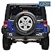 EAG Rear Bumper Rock Crawler Black with 2'' Receiver Hitch and D-ring Shackles for 07-18 Jeep Wrangler JK