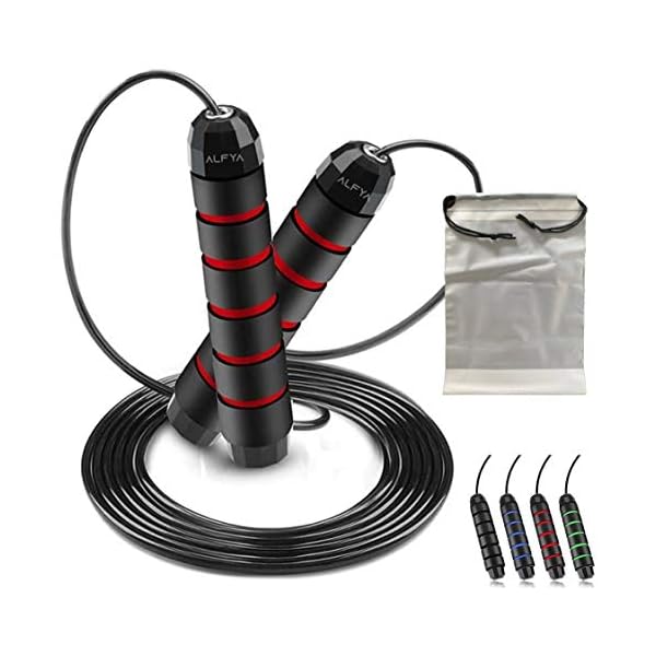 NA-Skipping-Rope-Adult-Jumping-Rope-Adjustable-For-Men-Women-Kids-Jump-Rope-For-Exercise-Fat-burning-Workout-Home-or-Gym-personal-Training-Rope-Pack NA Skipping Rope Adult - Jumping Rope Adjustable For Men Women Kids - Jump Rope For Exercise Fat burning Workout Home or…