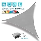 Coarbor 12' x 12' x 12' Triangle Grey UV Block Sun