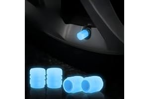 6pcs Fashion Mix and Match Mini Fluorescent Tire Valve Stem Cap Motorcycle Bicycle Car Decoration Tire Valve Cap - Blue