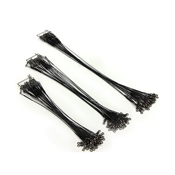 Croch-Stainless-Steel-Wire-Leader-for-Fishing-with-Swivels-and-Snaps-30-lb