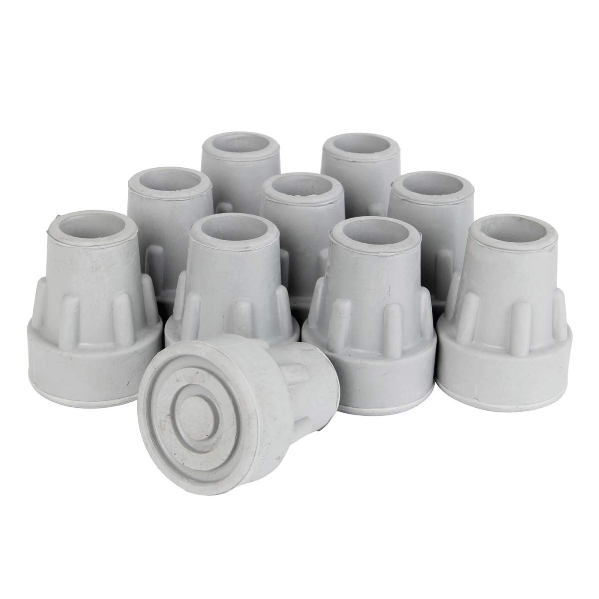 Days Heavy Duty Bell Shaped Ferrule, 16 mm (5/8"), Single, Grey, Walking Stick, Crutch, Furniture Replacement Rubber Tip, Easy Attach Protection Cup, Handicapped(Eligible for VAT Relief in the UK)