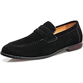 PPXID Men's Suede Dress Loafers Slip On Casual Shoes Lightweight Soft Penny Loafers Classic Moccasins Driving Shoes