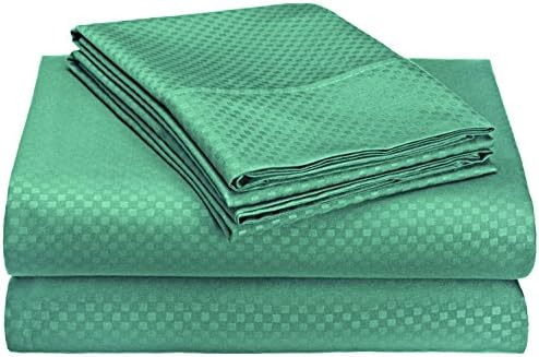 Organic Earth Egyptian Comfort 1800 Series Eco-Friendly 6 Piece Sheet Set, Queen, Emerald