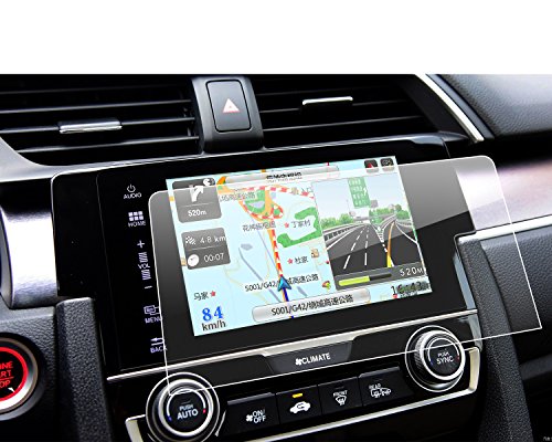 Honda Civic COUPE / HATCHBACK 7-Inch 2016 2017 Car Navigation Screen Protector,LFOTPP Clear Tempered Glass In-Dash Screen Protector Center Touch Screen Protector Anti Scratch High Clarity