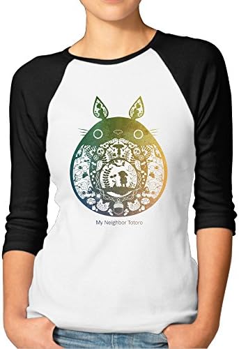 It's My Neighbor Totoro Women 3/4 Sleeve Baseball Tee Summer Casual