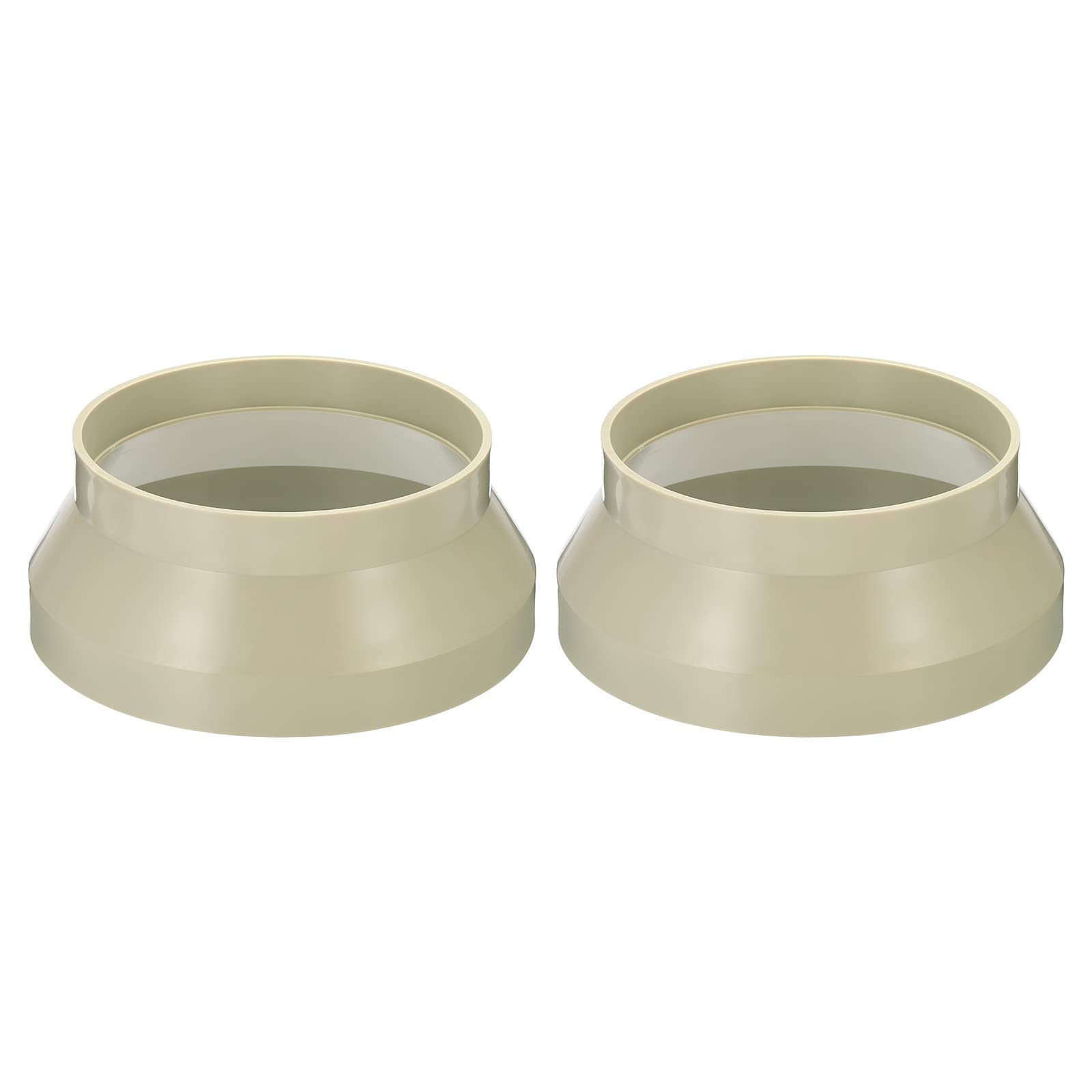 PATIKIL 8" to 6" Duct Reducer Connector, 2pcs Heating Cooling Ventilation Fire-Resistant Increaser Adapter Pipe Fitting for Vent System, Beige 200x160 mm ID