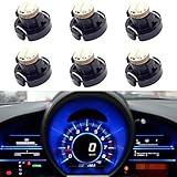 Partsam 12V T3 Neo Wedge SMD LED Light Instrument Panel Gauge Cluster Bulbs HVAC AC Climate Heater Controls, Blue, Pack of 6