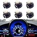 Partsam 12V T3 Neo Wedge SMD LED Light Instrument Panel Gauge Cluster Bulbs HVAC AC Climate Heater Controls, Blue, Pack of 6
