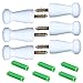 Maosifang 6 Pieces Solid Wood Wall-Mount Robe Hook Coat Hook Towel Wall Hook Shaker Pegs with 6 Pieces Self-Drilling Screw,White