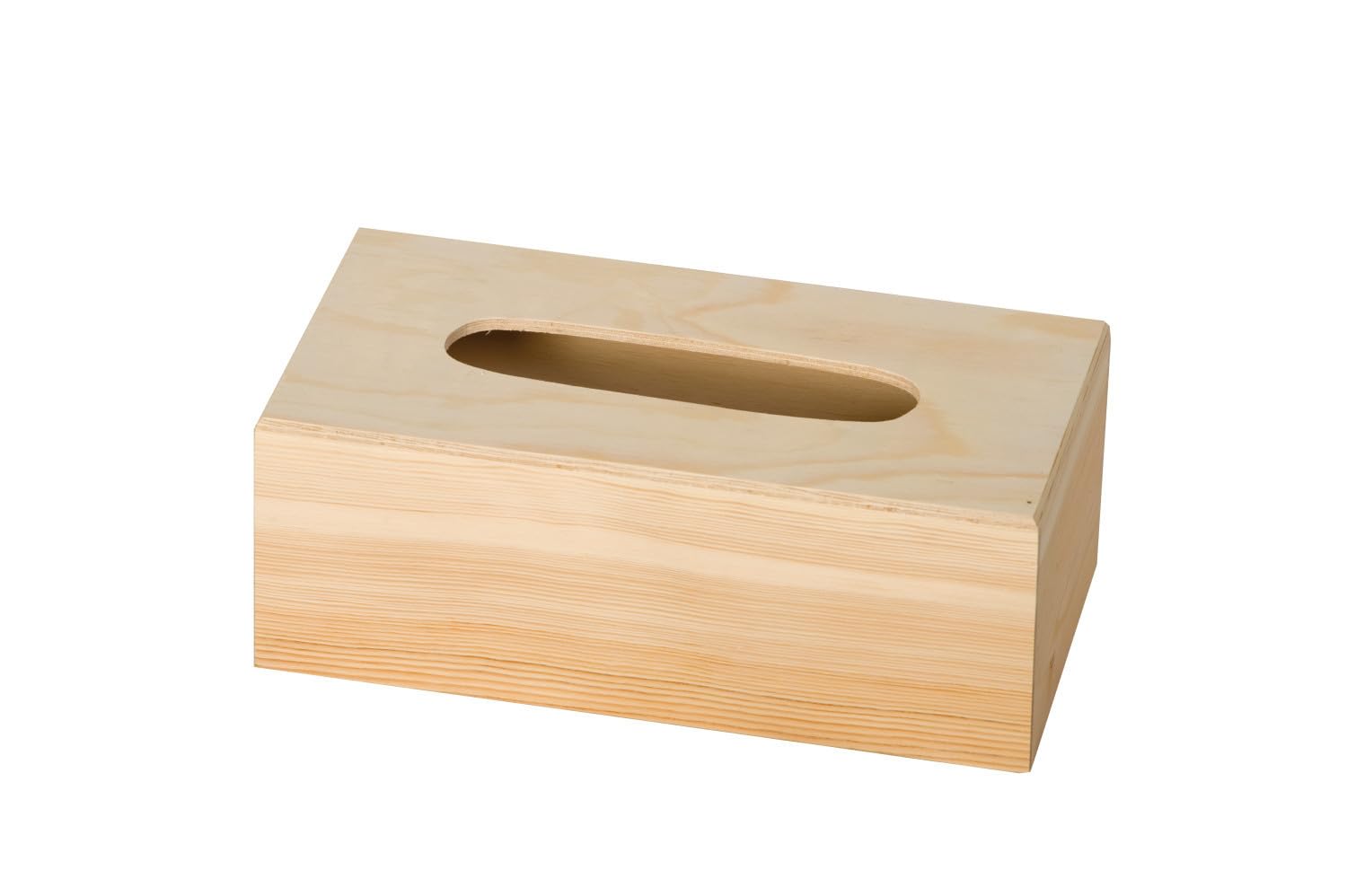 Artemio box of tissues with Wood Base, Beige, 25 x 13 x 9 cm