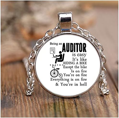 OMANECK Awesome Auditor Necklaces, Being an Auditor Necklace Nickel
