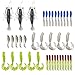 Threemart 151pcs Fishing Lure Set,Including Frog Lures, Spoon Lures,Soft Plastic Lures, Popper, Crank, Rattlin and More (Style 2)