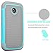 Motorola Moto E Case, Moto E 1st Gen Case, Tekcoo(TM) [Tmajor Series] [Turquoise/Grey] Shock Absorbing Hybrid Rubber Grip Plastic Impact Defender Rugged Slim Hard Case Cover Shell for Moto E 2014