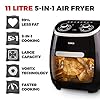 Tower-T17038-5-in-1-Air-Fryer-Oven-with-Rapid-Air-Circulation-Manual-Control-and-60-Minute-Timer-11-Litre-Black Tower T17038 Xpress 5-in-1 Manual Air Fryer Oven with Rapid Air Circulation, 60-Minute Timer, 11L, 2000W, Black