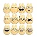 Kimkoala Miniature Emoji Figurines, 12 Pcs Resin Mini Cartoon Action Twittering Expression Figures Totoro Chibi Dolls For Fairy Gardening Micro Landscape Potted Decoration Terrarium Supplies