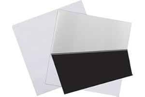 CKVIHAV 2Pcs 430 Stainless Steel Sheet Metal 8" x 8" x 1/32" Inch Metal Plates for Magnetic Mount Board Wall 20GA(0.80MM) 430 Stainless Steel Shim Stock Plates Metal Sheets for Crafting, Kitchen, Office