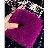 S5 Case,Samsung Galaxy S5 Case - EVTECH 3D Handmade Bling Crytal Luxury Full Fur Plush Diamond Case Flower with Shiny Sparkly Glitter Diamond Rhinestone Hard Back Case Black Cover for Samsung Galaxy S5 I9600 SM-G901