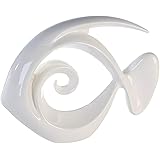 Casablanca Fish - ceramic decorative object - white 32,5 x 25 cm