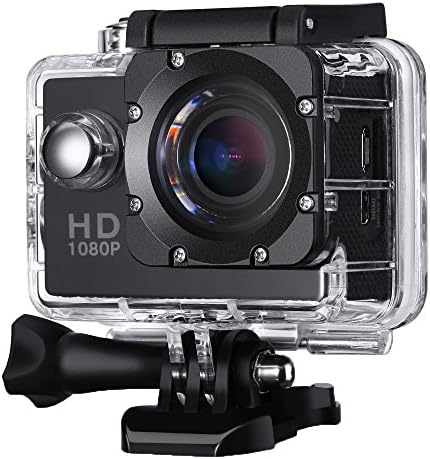 Action Camera,Sporthomer Sports Cam Full HD 2.0 Inch 1080P No Wifi Sport Action Camera with Waterproof 140°Wide Angle Lens Action Camcorder DV2 Black
