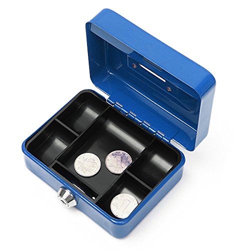 Cash Boxes,Charminer Security Safe Stainless Steel Petty Cash Money