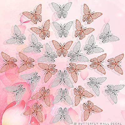 Download Buy 72pcs 3d Butterfly Wall Stickers 3d Butterflies Wall Decor Paper Butterfly Cake Decorations For Kids Bedroom Nursery Classroom Party Wedding Decor Diy Gift Online In Indonesia B094j6rswz