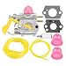 Harbot SST25 Featherlite Carburetor with Fuel Line Kit for Poulan Weed Eater FL20 FL20C FL23 FL25 FL26 FX26 MX550P 1500 P2500 P3500 P4500 XT260 XT700 TE475 SST25C Craftsman Trimmer C1U-W18 530-071822