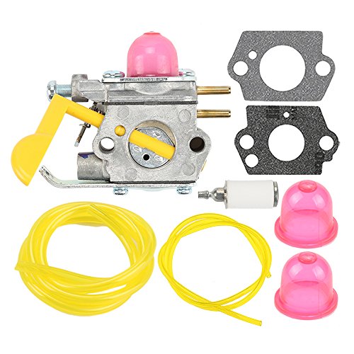 Harbot SST25 Featherlite Carburetor with Fuel Line Kit for Poulan Weed Eater FL20 FL20C FL23 FL25 FL26 FX26 MX550P 1500 P2500 P3500 P4500 XT260 XT700 TE475 SST25C Craftsman Trimmer C1U-W18 530-071822