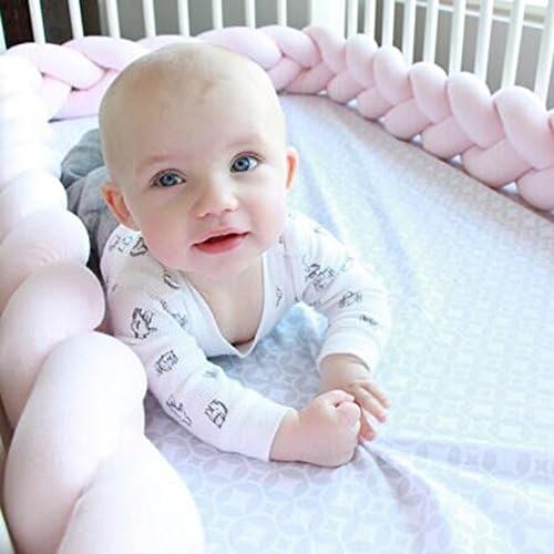 Soft Plush Baby Braided Crib Bumpers/Bumper Knot Pillow,Nursery Decor Newborn Gift Pillow