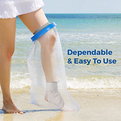 Adult Leg Cast Cover with Waterproof Seal Protection. Keep Casts