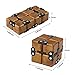 SIXTOY Infinity Cube Fidget Toy EDC Killing Time Decompression Reduce Anxiety Puzzle Toy for Children and Adults (Brown)