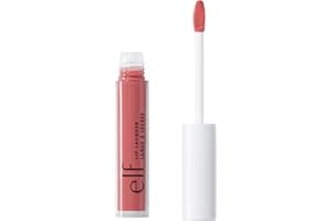 e.l.f. Lip Lacquer, Nourishing, Non-Sticky Ultra-Shine Lip Gloss With Sheer Color, Infused With Vitamins A & E, Vegan & Cruelty-Free, Wild Rose