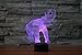3D Optical Illusion LED Desk Lamp, 7 Color Changing with USB Cable Touch Button Night Light - Best Gift for Kids/Friends/Birthdays/Home Bedroom Decor Lighting (Elephant)