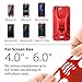Universal Bike Stem Phone Mount, Bicycle Handlebar Cell Phone Holder for iPhone 8 7 6S Plus 5 SE Samsung Galaxy S8 S7 Note 6, 4 to 6 Inch Android Smartphone, Bike Tie Pro - Red
